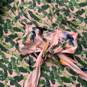 Medium front tie bralette top with adjustable shoulder straps